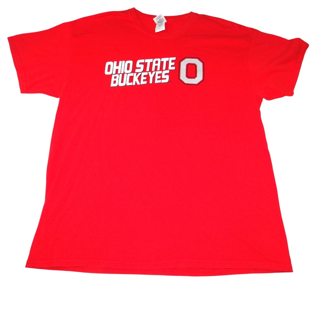 Ohio Stateβ Buckeyes Red Heavy Cotton T Shirt Mens Size XL